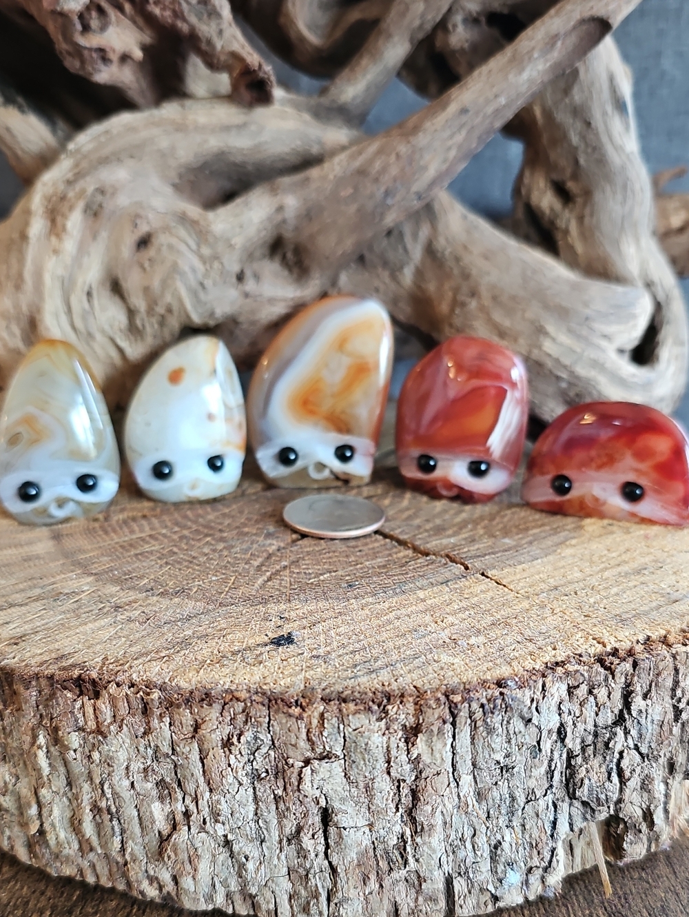 Handmade Small Gemstone Sardonyx Figurines - Assorted Colors